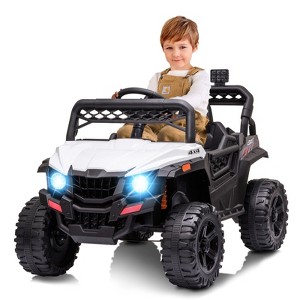 12V Kids Ride On Truck Car Electric Ride On Toy for Toddles with Remote Control, Spring Suspension, Led Lights, Music - 1 of 4