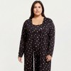 Anna-Kaci Lounge Women's 2-Piece Set Heart Print Longline Duster and Matching Tank Dress with Soft Stretch Fabric - 3 of 4