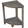 CoastalVogue® SnazzyCorner® 18" Teak Wood Corner Shower Bench with Shelf in Antique Gray Finish - Target Plus Gray 17"L x 12"D x 18"H - 4 of 4