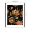 Kate and Laurel Framed Art Moody Floral 3 by Annie Quigley, 33x41, Stylish Black Narrow - 2 of 4