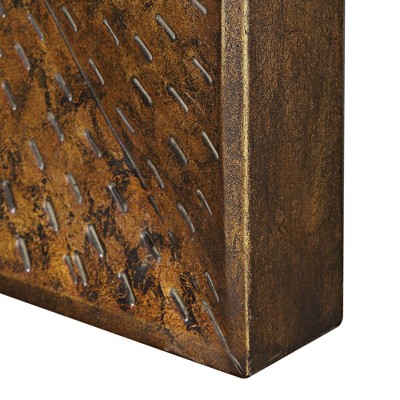 Blaise 31.5" Antiqued Bronze Textured Wall Art