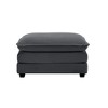 UPHA Rectangular Ottoman Footstool in Corduroy Fabric and Cushions - 2 of 4