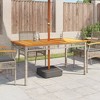 vidaXL Garden Table Black and Brown - 3 of 4