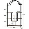 Gulches Rustic Vase-Shaped 6-Tier Plant Display Rack, 10 Hanging Hooks, Brown and Black - 2 of 4