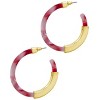 SHINE by Sterling Forever 2" Resin Bar Hoop Earrings - 2 of 3