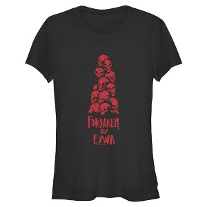 Juniors Womens Avatar: Fire and Ash Red Skulls Forsaken By Eywa T Shirt - 1 of 4