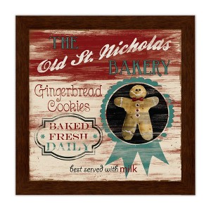 Courtside Market Old St. Nick bakery 8x8 Framed Art Board - 1 of 2