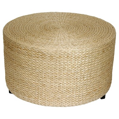 Rush Grass Coffee Table/Ottoman Natural - Oriental Furniture