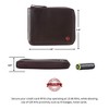 Alpine Swiss Logan Zipper Bifold Wallet For Men or Women RFID Safe Comes in a Gift Box - 3 of 4