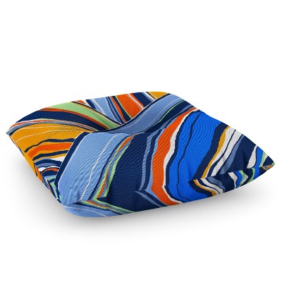 DorisciciArt autumn stripes Square Floor Pillow - Deny Desings