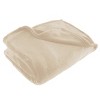 Flannel Fleece Throw Blanket- For Couch, Home Decor, Bed, Sofa & Chair- Oversized 60" x 70", Soft & Plush Microfiber in Desert Tan by Hastings Home - 3 of 4