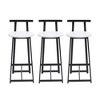 CAVINAS Set of 3 Metal Bar Stools with Backrest,27 Inch Counter Height Kitchen Island Stools with MDF Seats,220LB Capacity,for Dining & Pub - 3 of 4