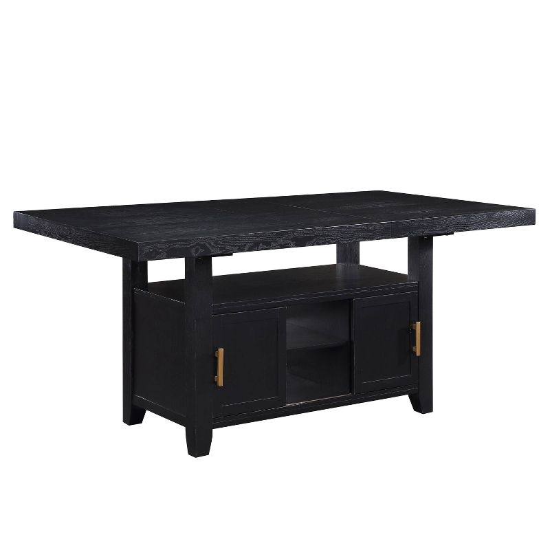 Yves Counter Height Dining Table with Storage Rubbed Charcoal - Steve Silver Co., 4 of 11