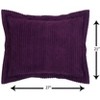 Set of 2 Twin Jullian Collection 100% Cotton Tufted Unique Luxurious Bold Stripes Design Bedspread Set Plum - Better Trends - 3 of 4