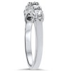 Pompeii3 1ct Five Stone Natural Round Diamond Wedding Anniversary Ring 14K White Gold - 2 of 4
