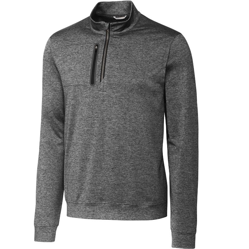 Cutter & Buck Stealth Heathered Quarter Zip Mens Pullover Jacket, 1 of 3