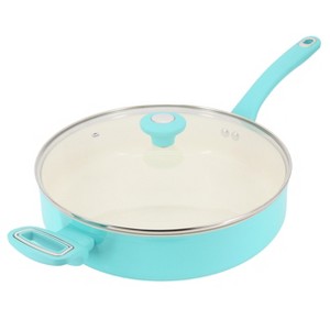 Gibson Rexford 5 Quart Ceramic Nonstick Aluminum Saute Pan with Lid - 1 of 4