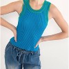 Women's Coralie Contrast Rib Tank - Pretty Garbage M - 3 of 4