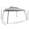 Resenkos Outdoor Garden Gazebo, Sunshade Gazebo Canopy,10' x 13' Patio Gazebo with Netting & Curtains, Vented Roof, Beige - 2 of 4