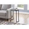 NicBex Round End Table with Clear Glass Table Top Small Side Table in Black Metal for Indoor Outdoor - 4 of 4