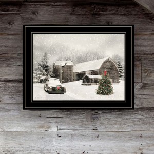 YOOCOZZ Xmas Trendy Decoration - "Farmhouse Christmas" Framed Wall Art, Modern Home Decor Framed Print, Wall Decoration by Lori Deiter - 1 of 4