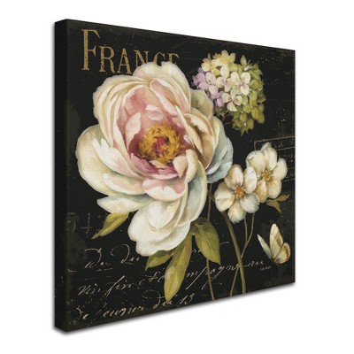 Trademark Fine Art -Lisa Audit 'Marche de Fleurs on Black' Matted Framed Art