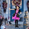 Garvee Witch Costume Halloween for Girls,Witch Costume Sparkle Witch Dress for Kids Fairy Tale Dress-Up Party - 2 of 4
