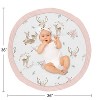 Sweet Jojo Designs Girl Baby Tummy Time Playmat Deer Floral Pink Taupe and Green - 4 of 4