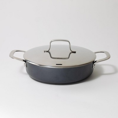 Alva Maestro 9.5" Gray Ceramic Nonstick Sauté Pan with Stainless Steel Lid