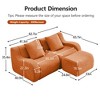 GDFStudio Ferdinand Modern 82.7'' 2-Seater Teddy Upholstered Sectional Sofa with Curved Armrest - 3 of 4