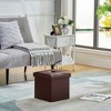 VECELO Folding Storage Ottoman Bench, Versatile Shoestool & Footstool, Bedroom Bench with Storage, Holds up to 660 lb - 4 of 4