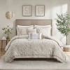 Sapphtopaz 3 Pcs Cotton Comforter Set Bedding Set Quilt Set with Tufted 3-Dimensional Chenille Embroidery 1 Comforter 2 Pillow Shams, Machine Washable - 4 of 4