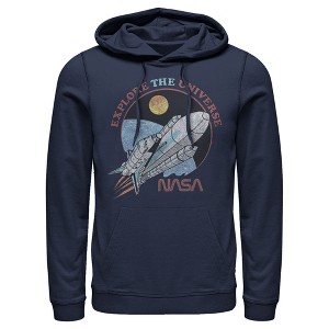 Men's NASA Explore The Universe Circle Portrait Pull Over Hoodie - 1 of 3