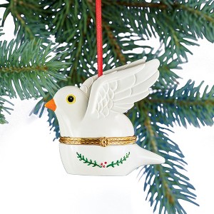 Collections Etc Hand Painted Trinket Christmas Ornaments with Opening Compartment for Small Gifts - 1 of 4