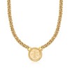 Ross-Simons Italian 18kt Gold Over Sterling Replica Lira Coin Byzantine Necklace - 3 of 4