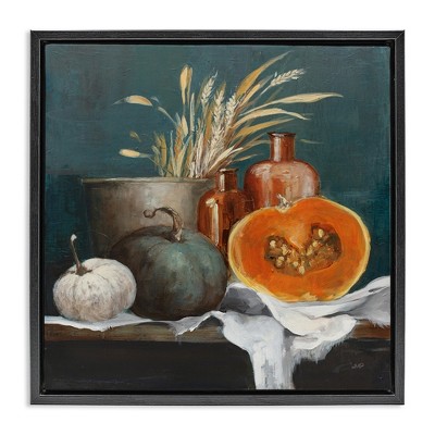 Stupell Industries Autumn Harvest Still Life Floating Frame Canvas Art