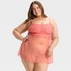 Women's Straight Neck Lingerie Babydoll Slip Dress - Auden™ - 3 of 3