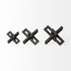 HomeRoots Set of Three 4" Black Metal Tabletop Sculpture - 4 of 4