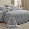 King Quilt Set, Ultra Soft, Lightweight All - Season, Grey Summer Bedspread, 106x96 Inch, 2 Pillow Shams - 2 of 4
