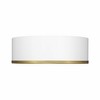 Z-Lite Arlo 3 - Light Flush Mount in  Matte White/Rubbed Brass - 3 of 4