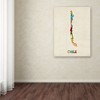 Trademark Fine Art -Michael Tompsett 'Chile Watercolor Map' Canvas Art - 3 of 3