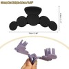 Unique Bargains Women's Plastic Hair Claws Clips Black Purple Green 3.94"x1.54"x1.77" 3Pcs - 4 of 4