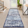 Washable Vintage Area Rug, Low-Pile Soft Faux Wool Carpet with Non-Slip TPR Backing, Stain-Resistant Large Rug for Living Room, Bedroom - 2 of 4