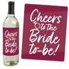 Big Dot of Happiness Burgundy Elegantly Simple - Wedding or Bridal Shower Guest Party Favors Decorations  - Wine Bottle Label Stickers - Set of 4 - 2 of 4