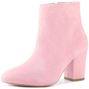 Perphy Women's Round Toe Block High Heels Ankle Boots - 1 of 4