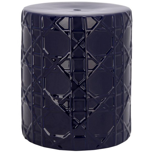 Navy blue garden stool sale