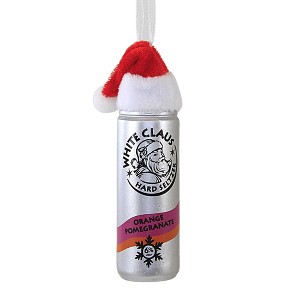 Kurt S. Adler 4.0 Inch White Claus Seltzer Ornament Silver Can Santa Hat Tree Ornaments - 1 of 3