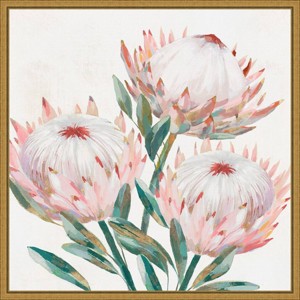 16" x 16" King Protea II by Isabelle Z Framed Canvas Wall Art - Amanti Art: Contemporary Botanical Print, Polystyrene Gold Frame - 1 of 3