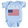 The Juniper Shop USA Flag Solid Baby Short Sleeve Bodysuit - 2 of 4
