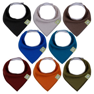Image of KeaBabies 8pk Organic Baby Bandana Drool Bibs, Stylish, Super Absorbent Drool Bibs for Boys and Girls (Coastline)